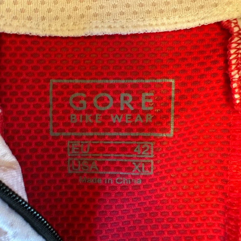 Gore Bike Wear Jersey Top Sz XL Red White - Picture 2 of 6